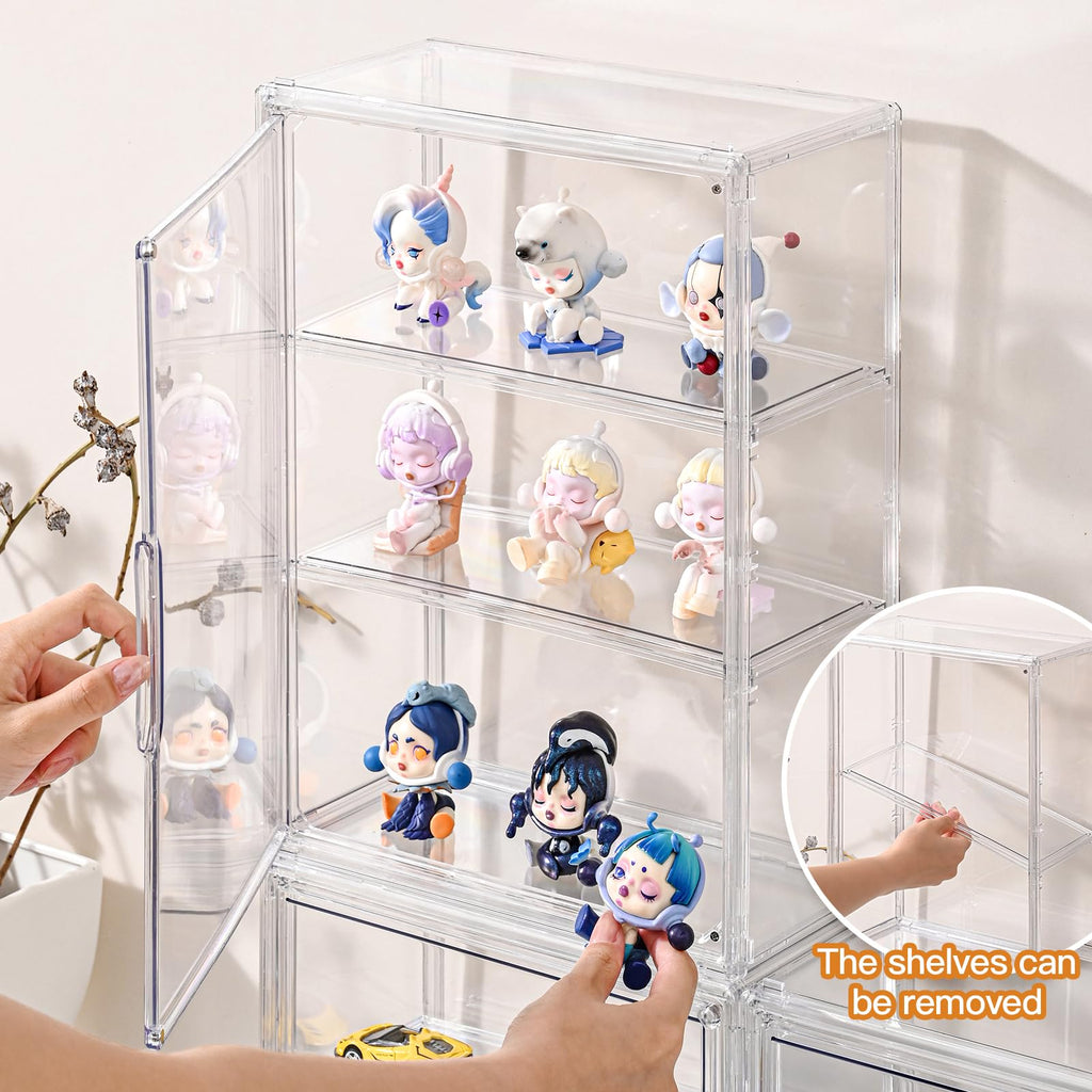 3 Tier Clear Acrylic Display Case with Magnetic Door C950