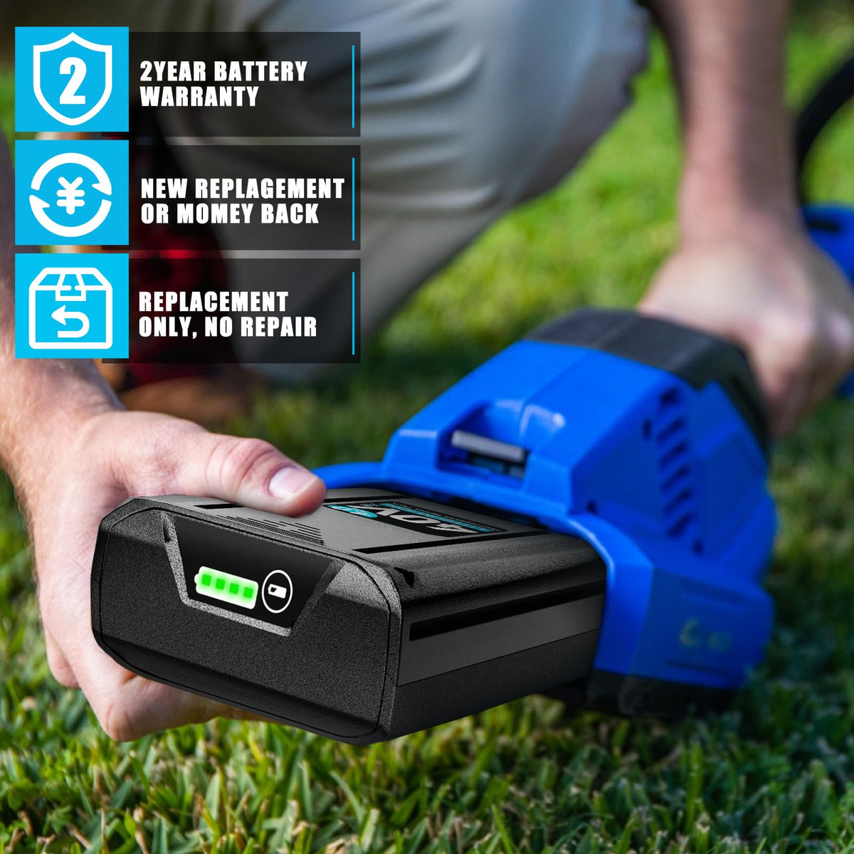 40V 4.0Ah Lithium Ion Cordless Power Tool Battery J126