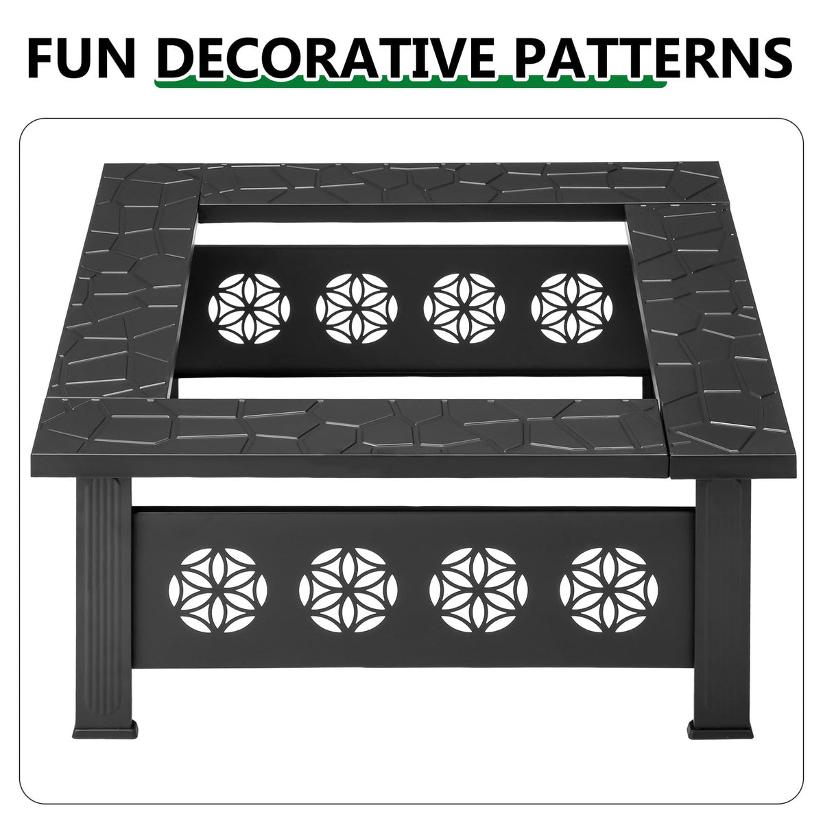 32 Inch Metal Outdoor Fire Pit K9065