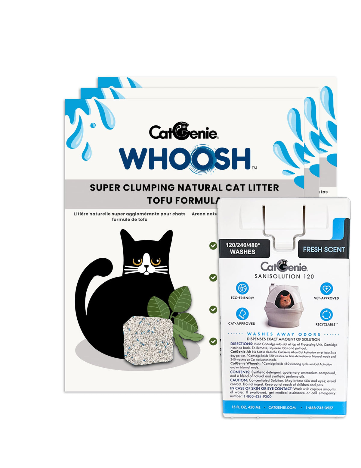 Natural Clumping Cat Litter with SaniSolution Cartridge C48015