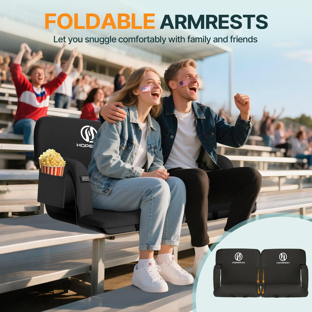 Heated Stadium Seats with Back Support T37555
