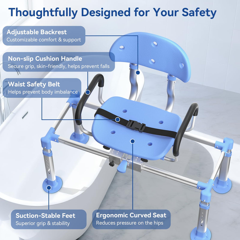 Sliding Shower Chair Tub Transfer Bench E6345