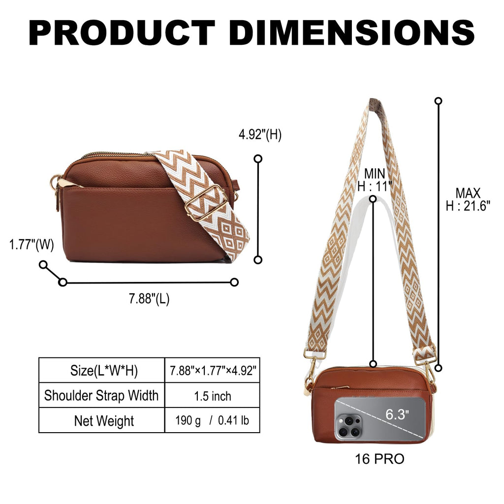 Mini Crossbody Bag Vegan Leather Sling Purse B53902