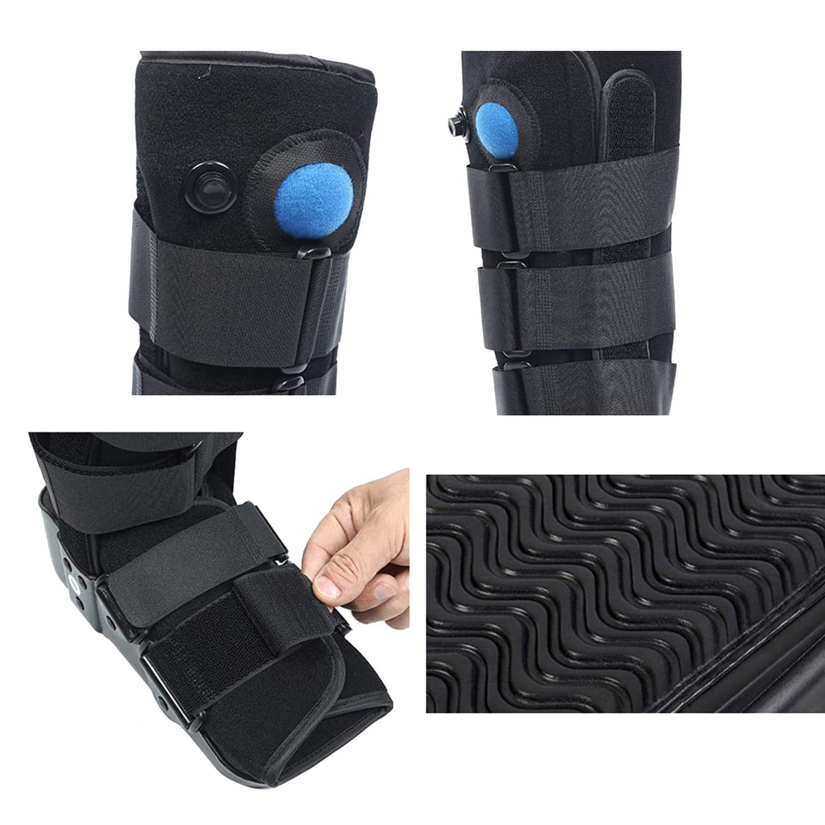 Pneumatic Walking Boot with Air Pump Gray M P59848