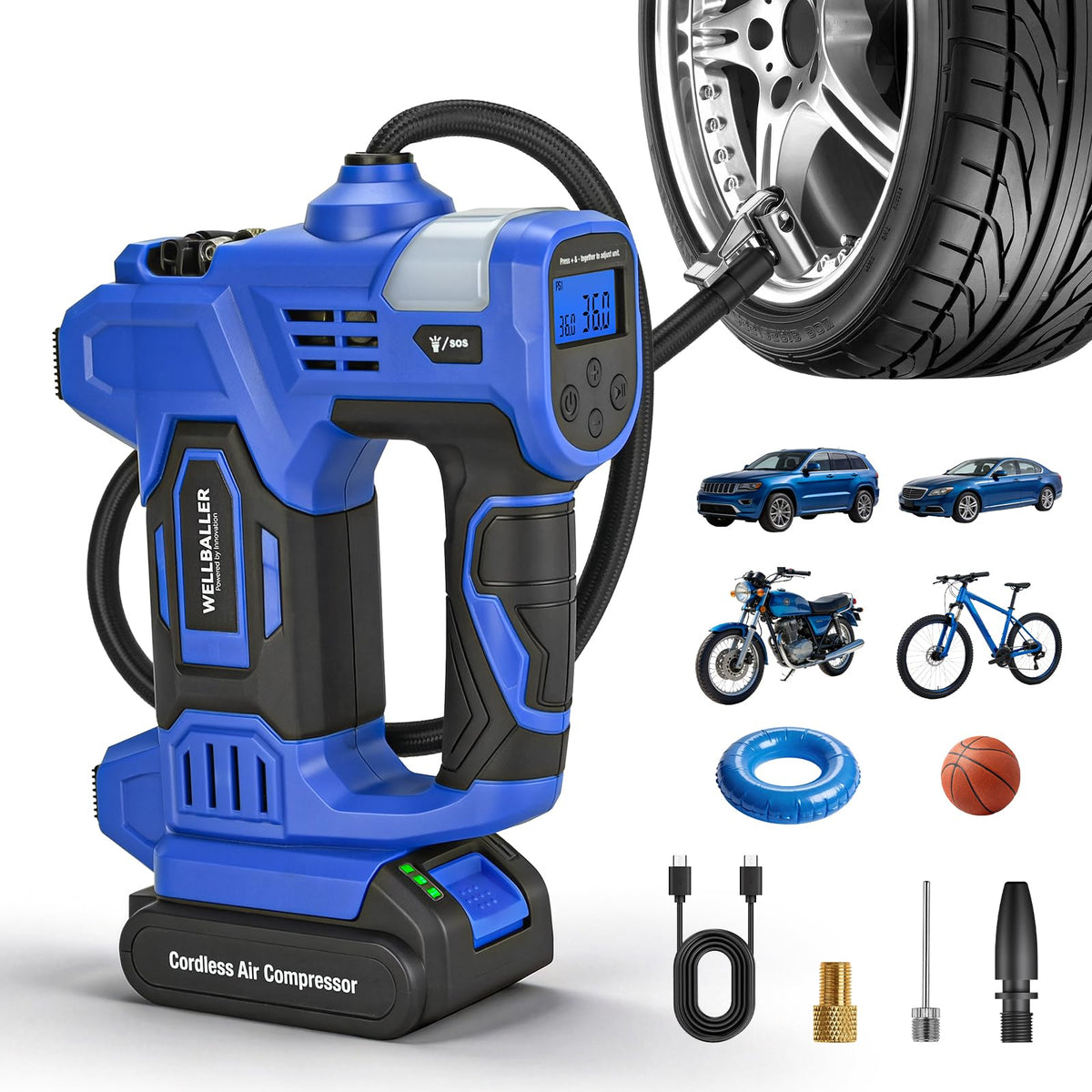 20V Cordless Portable Air Compressor 150PSI H9190