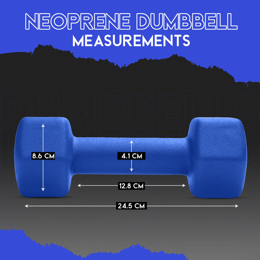 Neoprene Dumbbell Set of 2 Non-Slip Hex Shape H43003