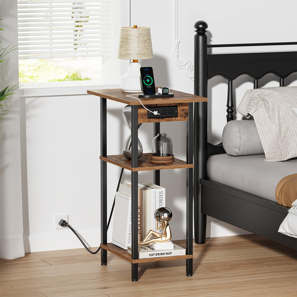 Tall End Table with Charging Station M55786