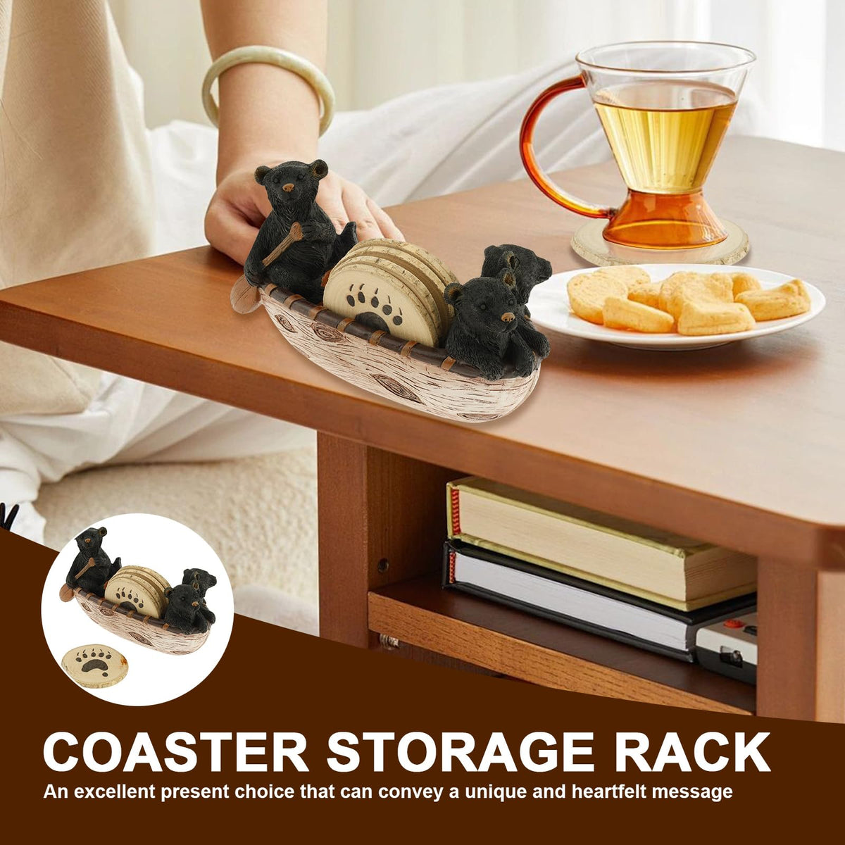 Black Bear Coasters Set of 5 V56020