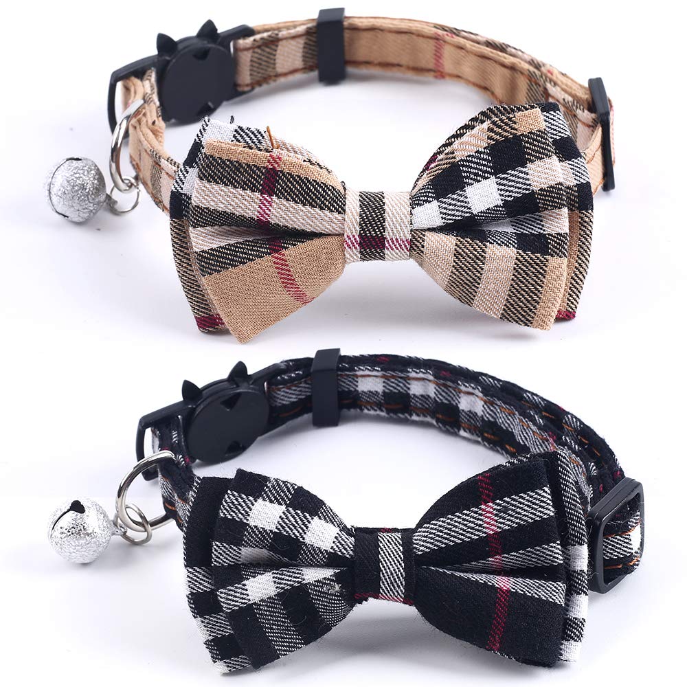 Breakaway Cat Collar with Bow Bell 2 Pack Z352