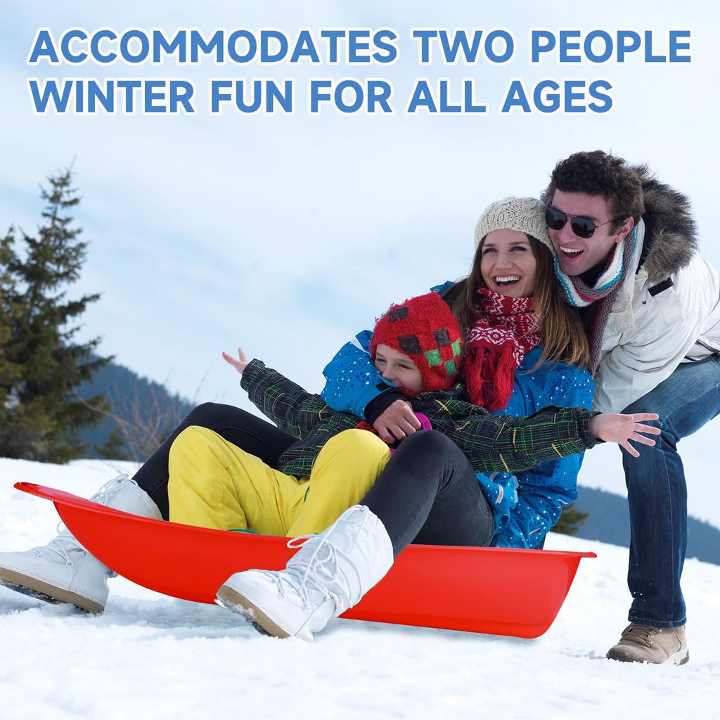 35 inch Plastic Snow Sled with Leash A674