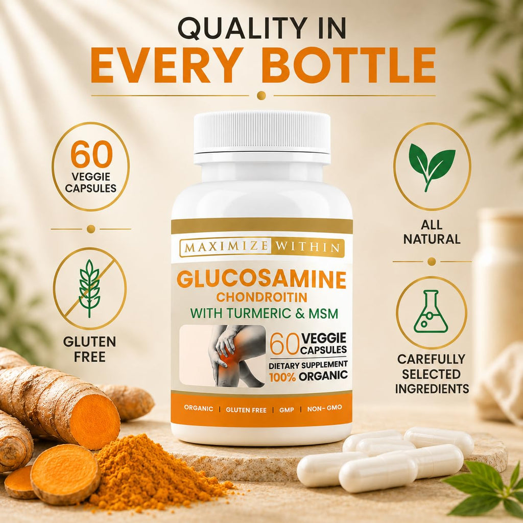 Glucosamine Chondroitin Turmeric MSM 60 Veggie Capsules P761