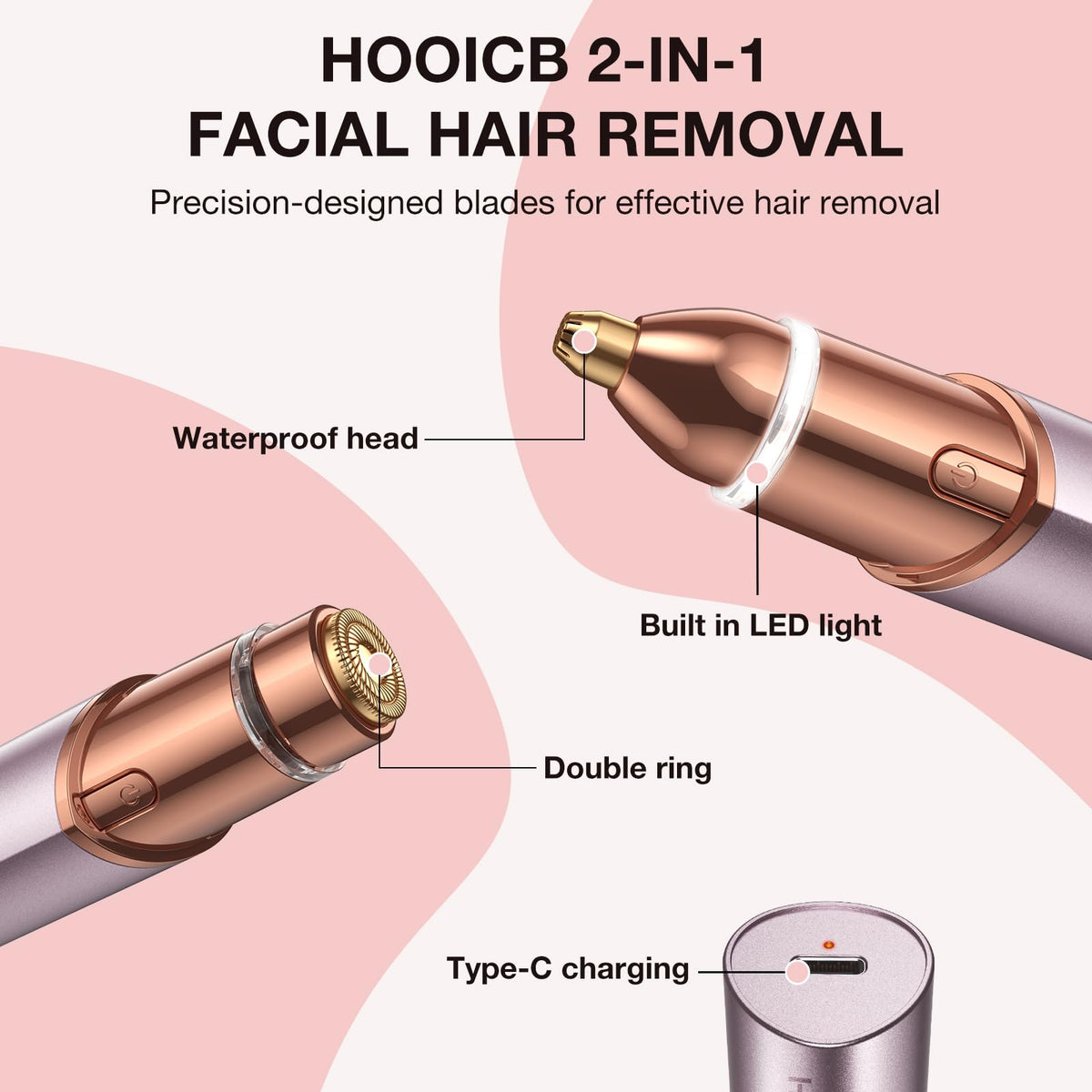 2 in 1 Electric Facial Hair Removal B68093