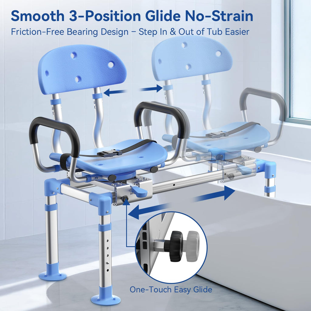 Sliding Shower Chair Tub Transfer Bench E6345