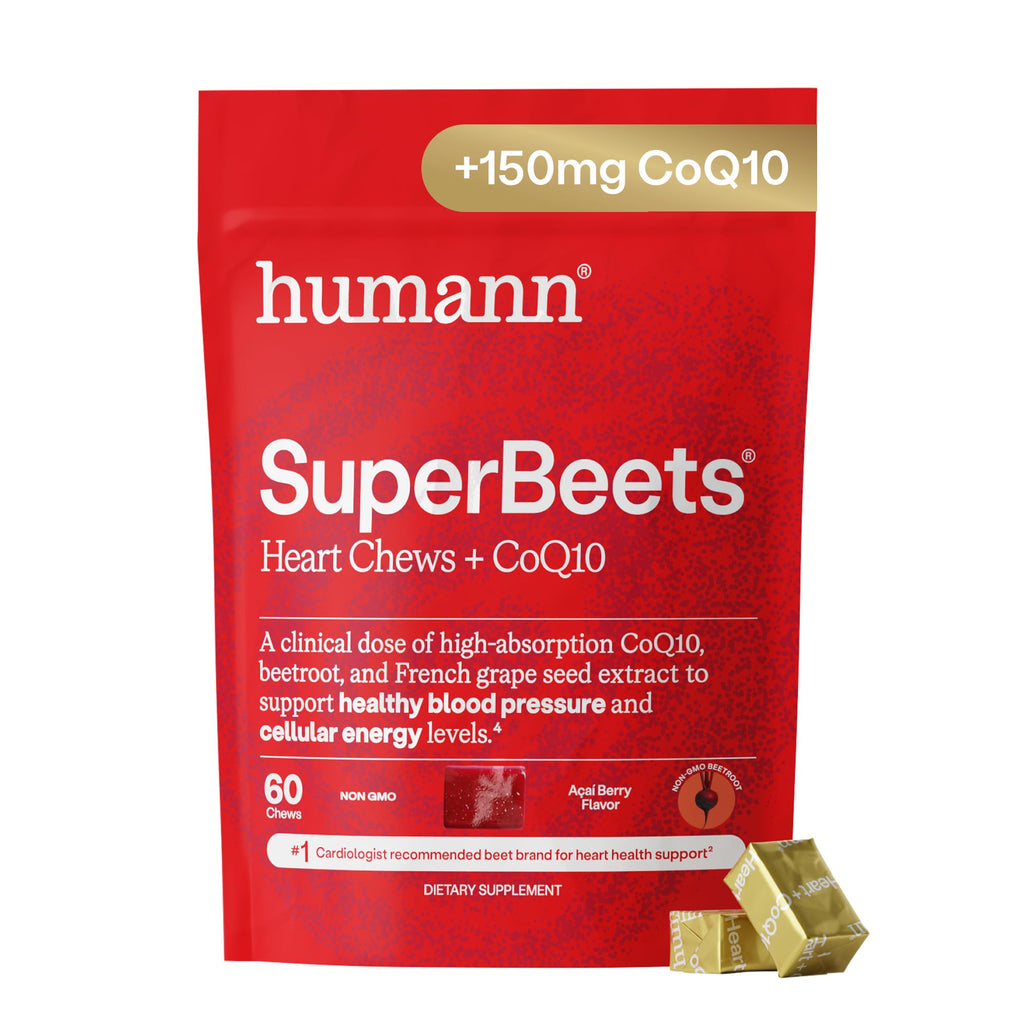SuperBeets 5-in-1 Heart Chews 150mg CoQ10 60 Ct J35780