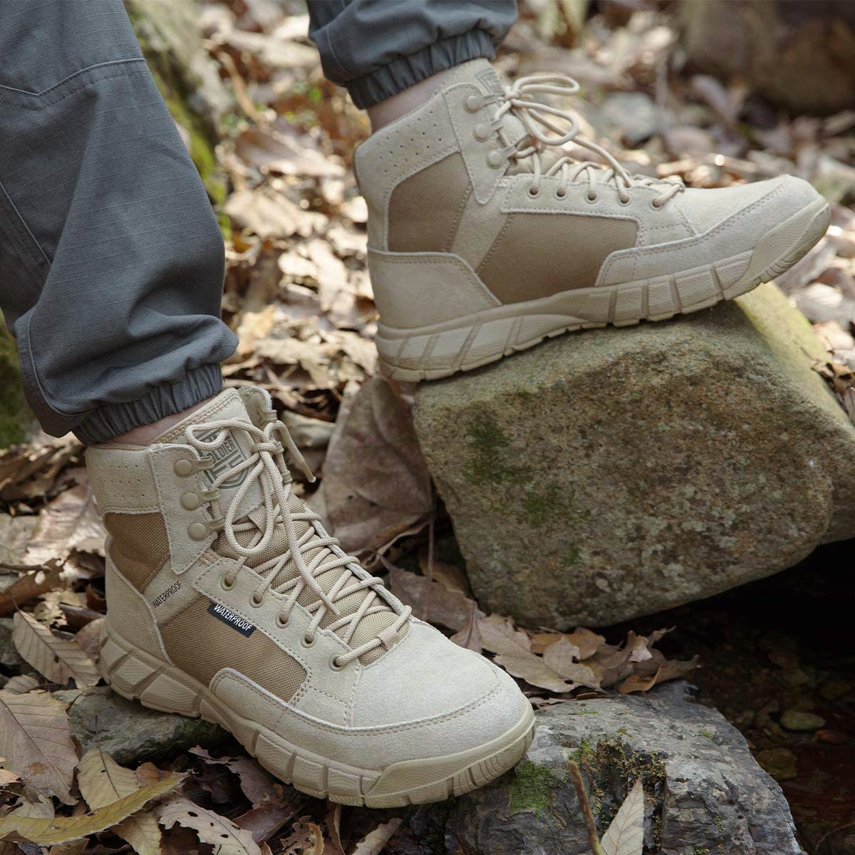 Men's 6 Inches Lightweight Waterproof Suede Leather Work Boots R60947