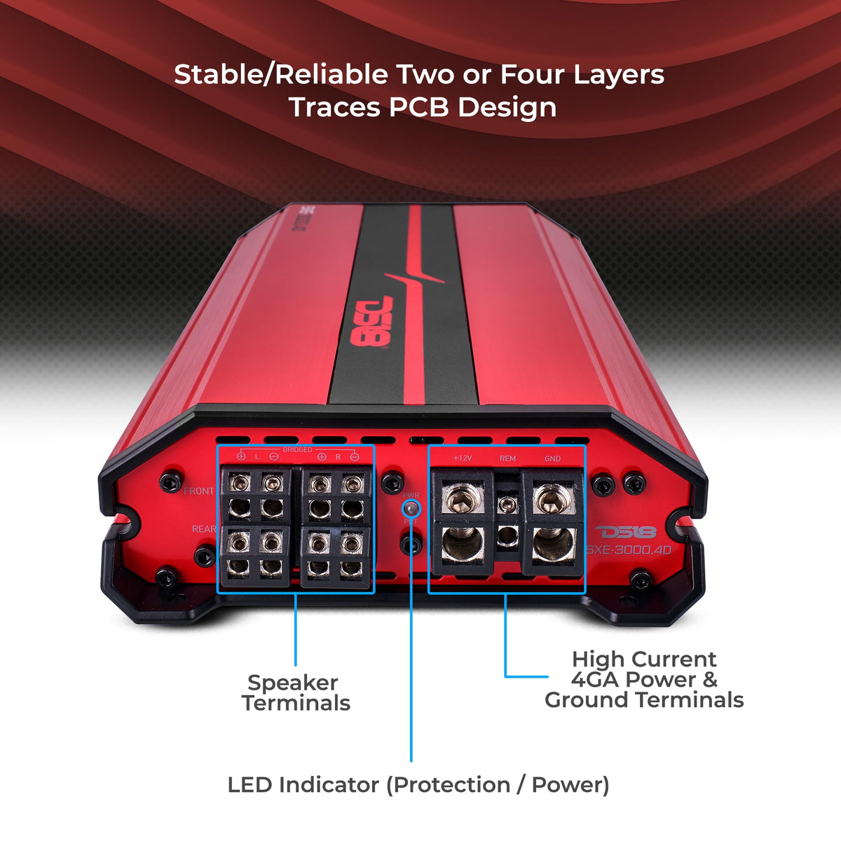 4-Channel Class D Car Amplifier Z5462