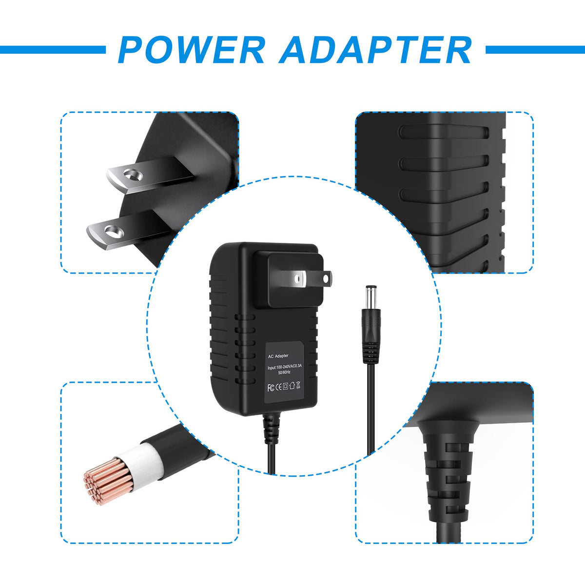 AC/DC Adapter 12V Battery Charger M712