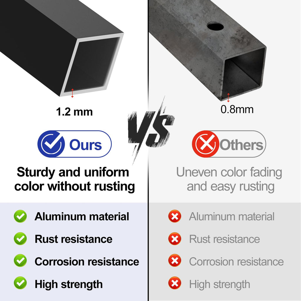 100 Pack 26" Square Black Aluminum Deck Balusters B477