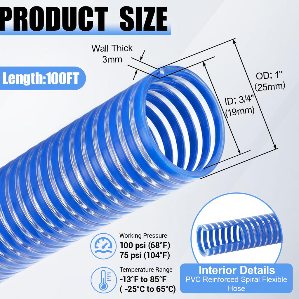 Blue Heavy Duty PVC Suction Hose R47725