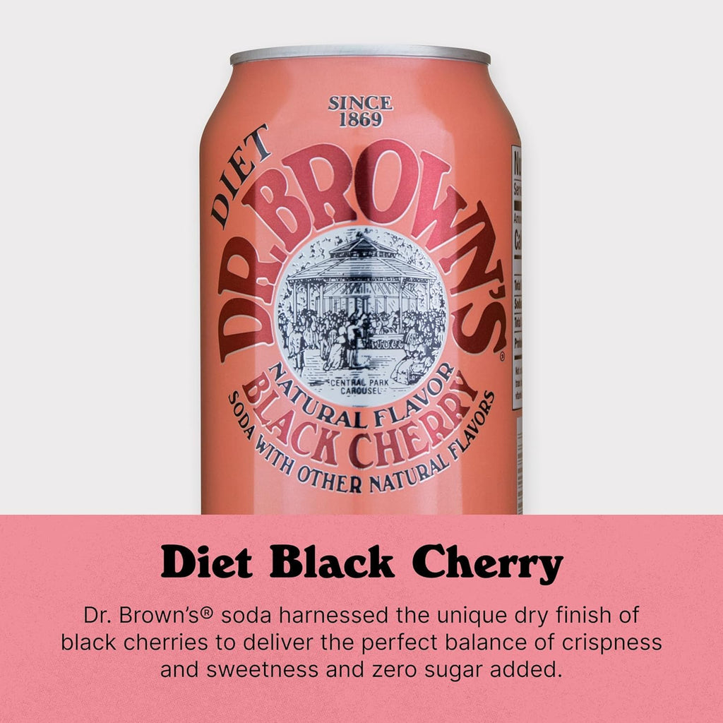 Black Cherry Diet Soda 12 Fl Oz (Pack of 4) I562424