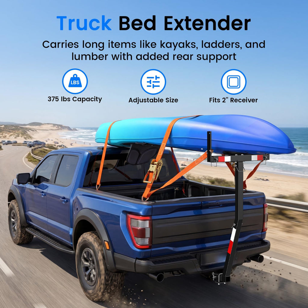 Truck Bed Extender Hitch Mount with Flag U13783