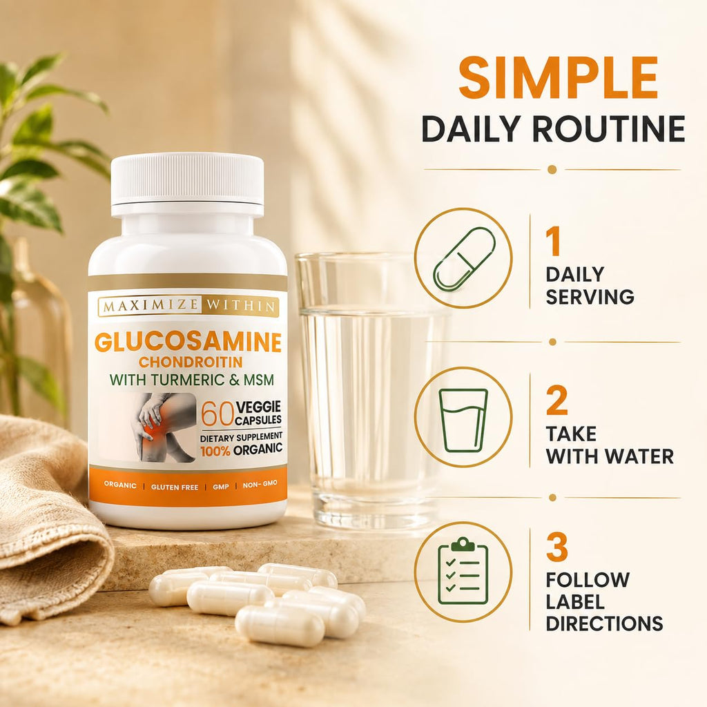 Glucosamine Chondroitin Turmeric MSM 60 Veggie Capsules P761