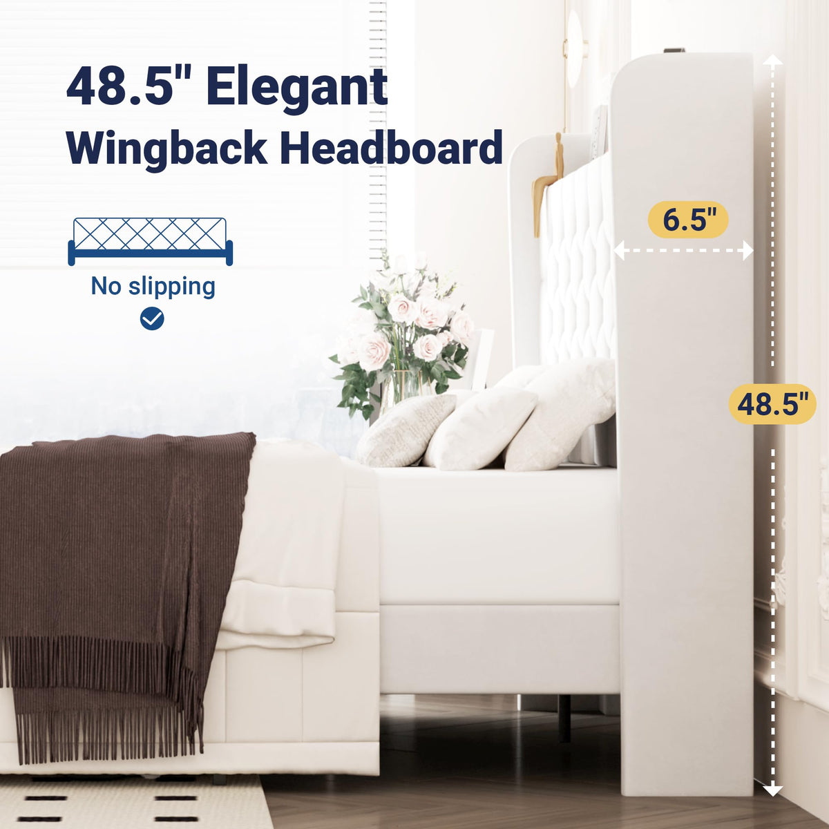 Queen Bed Frame with Storage Headboard and Charging Station P487