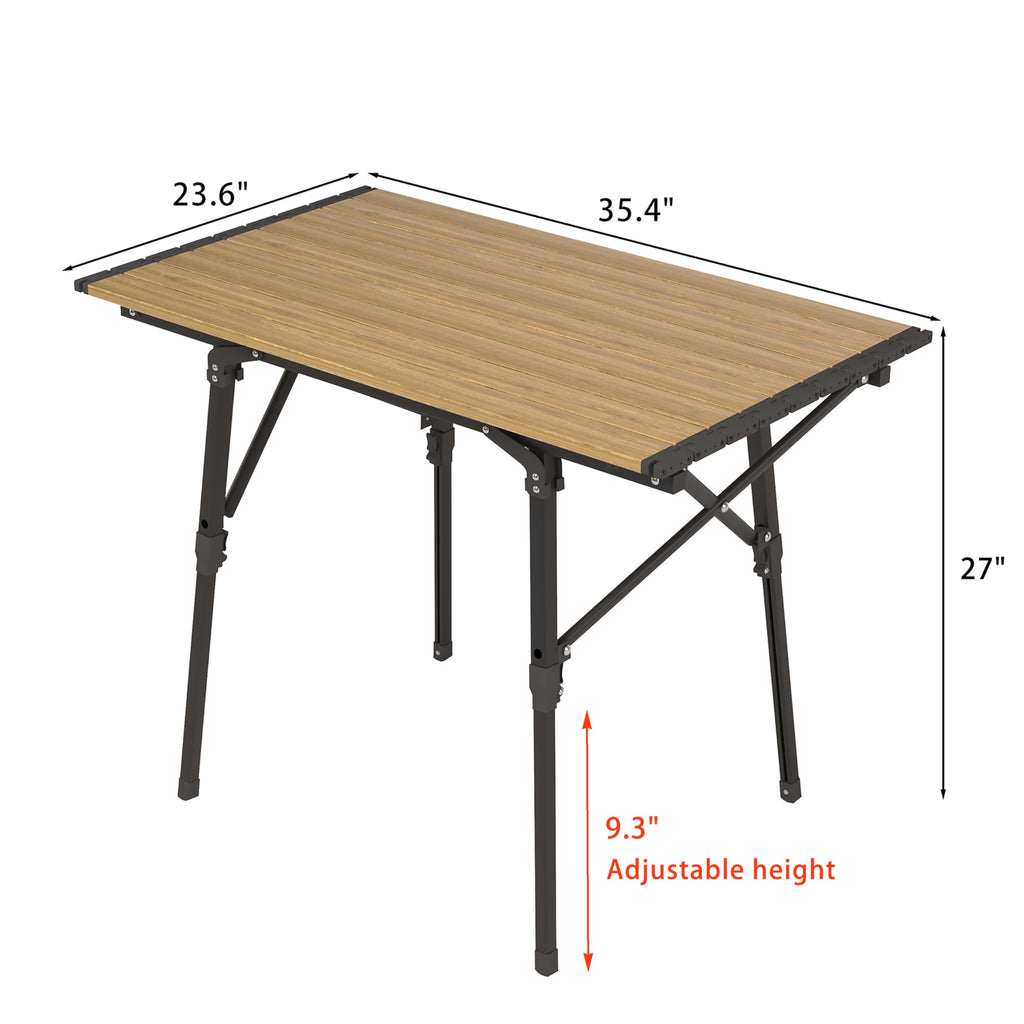 Lightweight Aluminum Alloy Folding Camping Table with Carry Bag I701