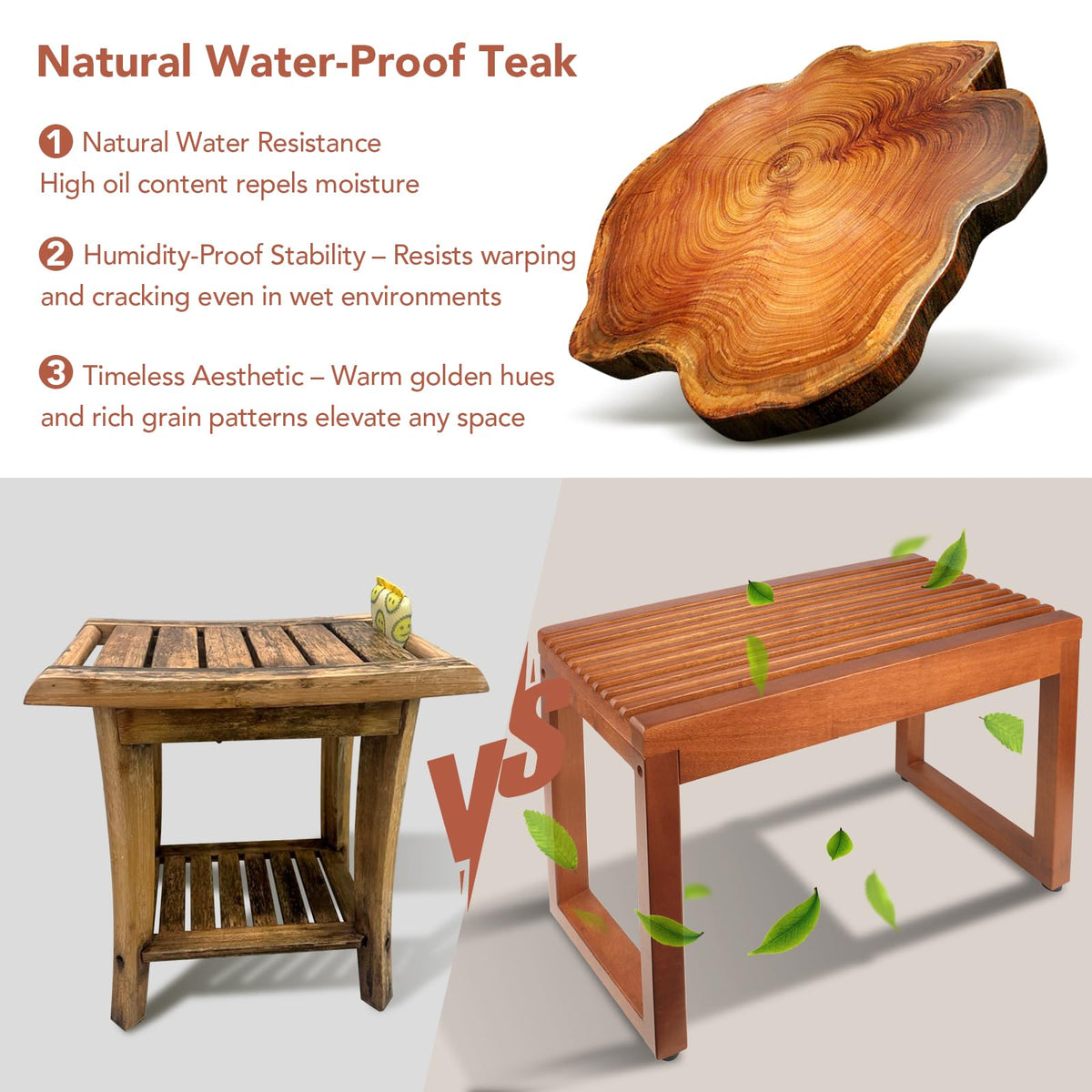 Teak Shower Bench A343