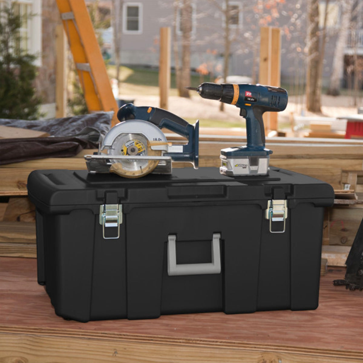 Wheeled Utility Storage Container with Lids, 6-Pack B7686