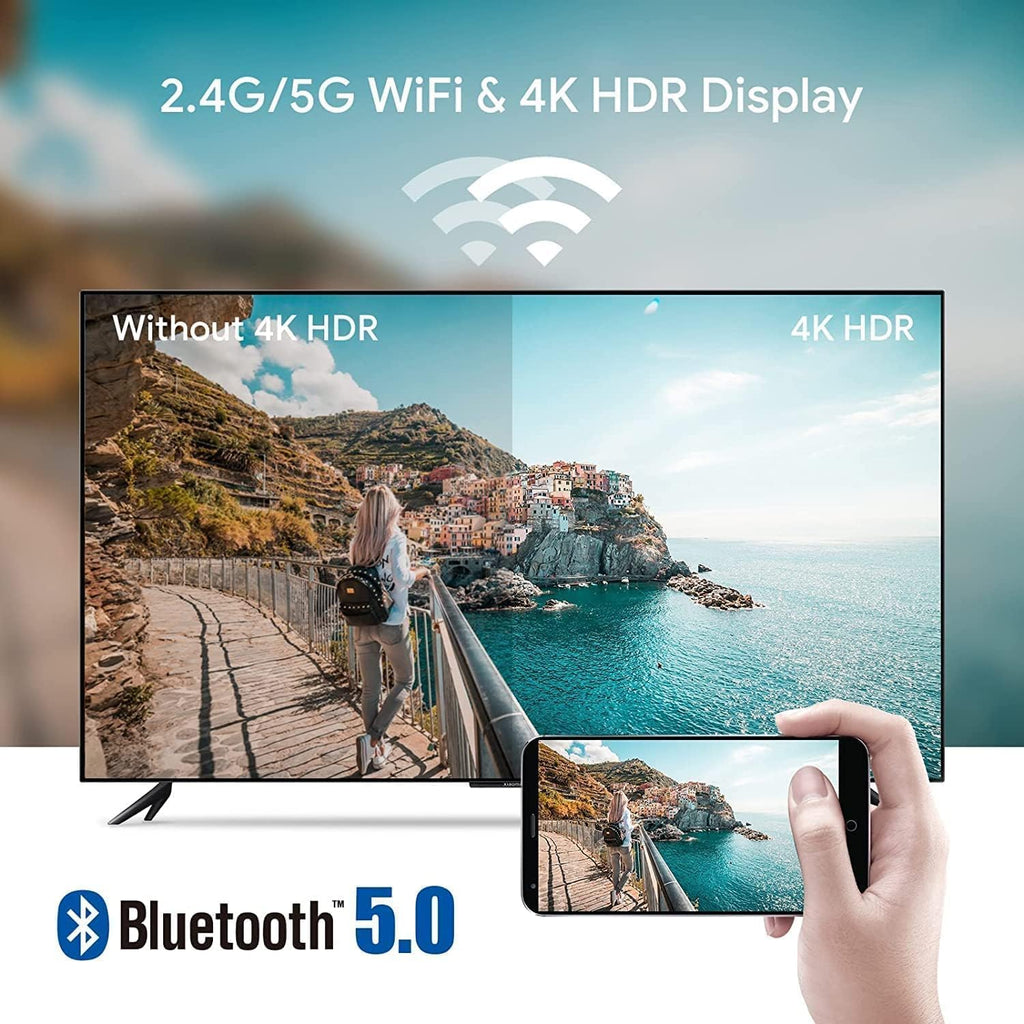 4K Android TV Stick Voice Remote Bluetooth Dual Band WiFi USB-C S820
