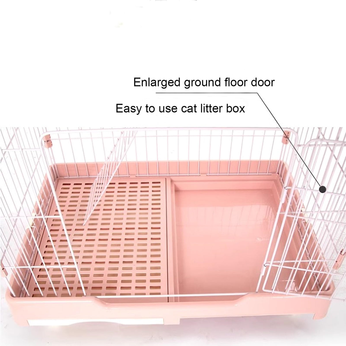 Foldable 4 Tier Detachable Cat Cage with Hammock N75856