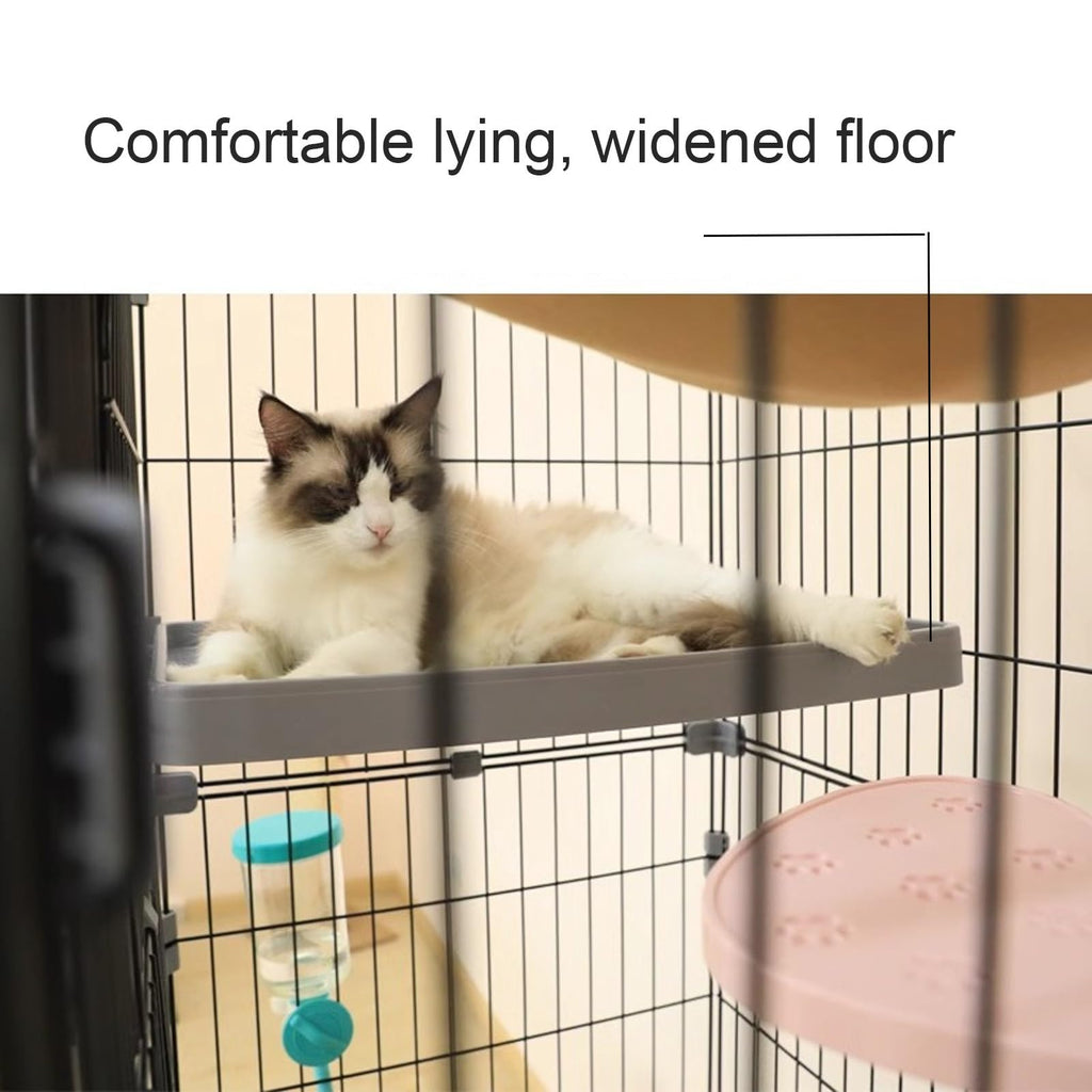 Foldable 4 Tier Detachable Cat Cage with Hammock N75856