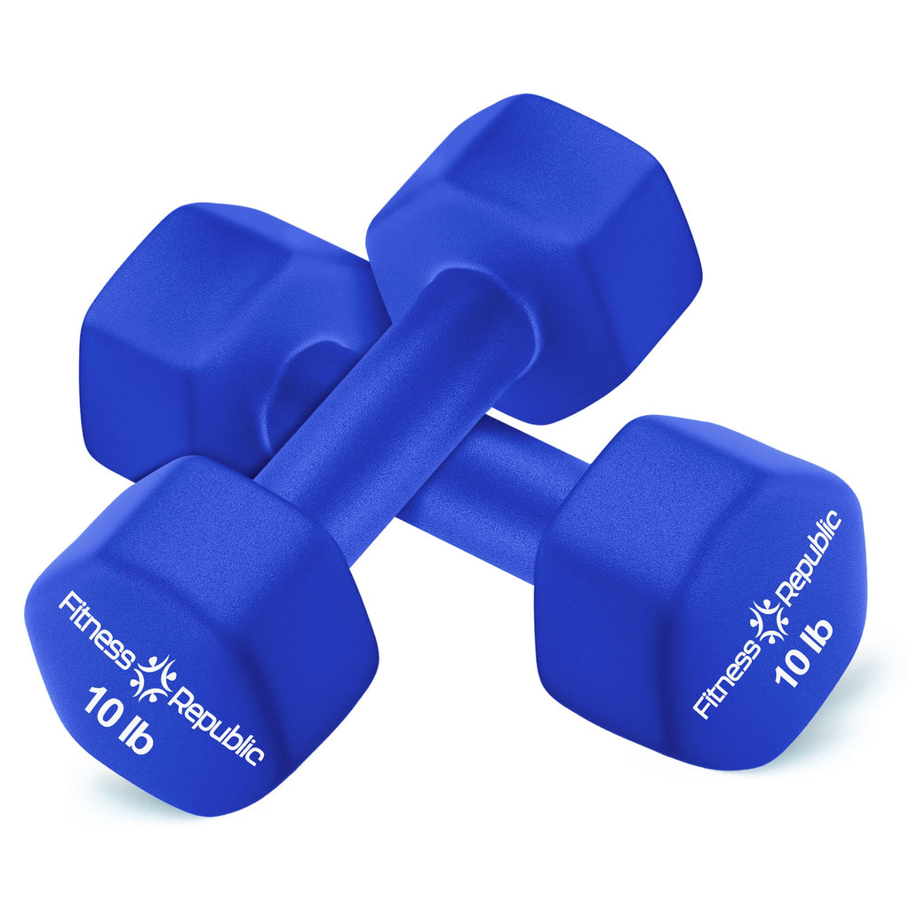 Neoprene Dumbbell Set of 2 Non-Slip Hex Shape H43003
