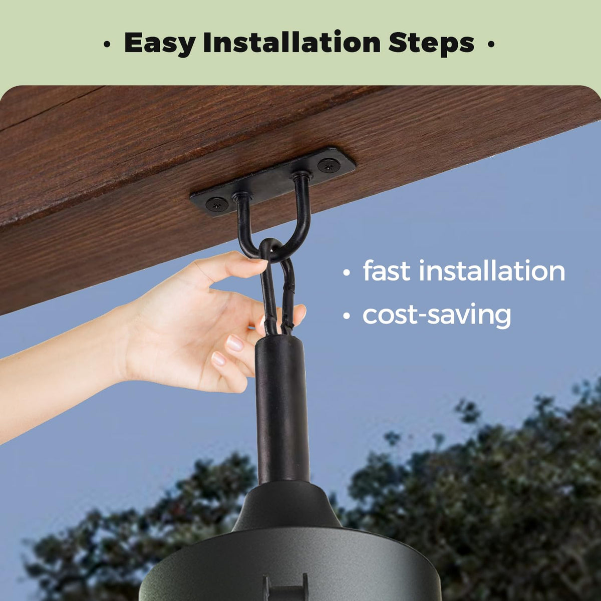 20" Outdoor Ceiling Fan with Light Y75356