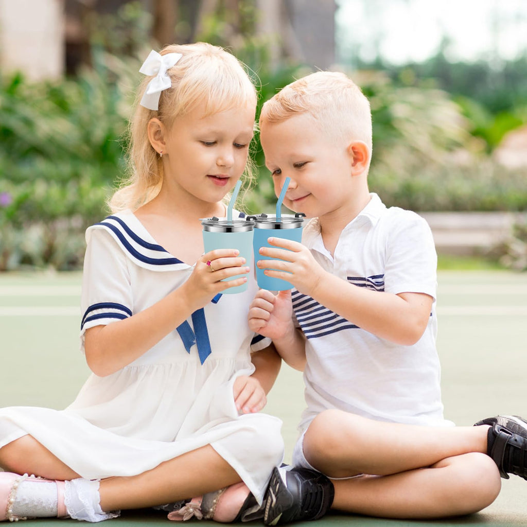 Stainless Steel Kids Cups with Lids, 12oz Spill Proof, 2 Pack U686