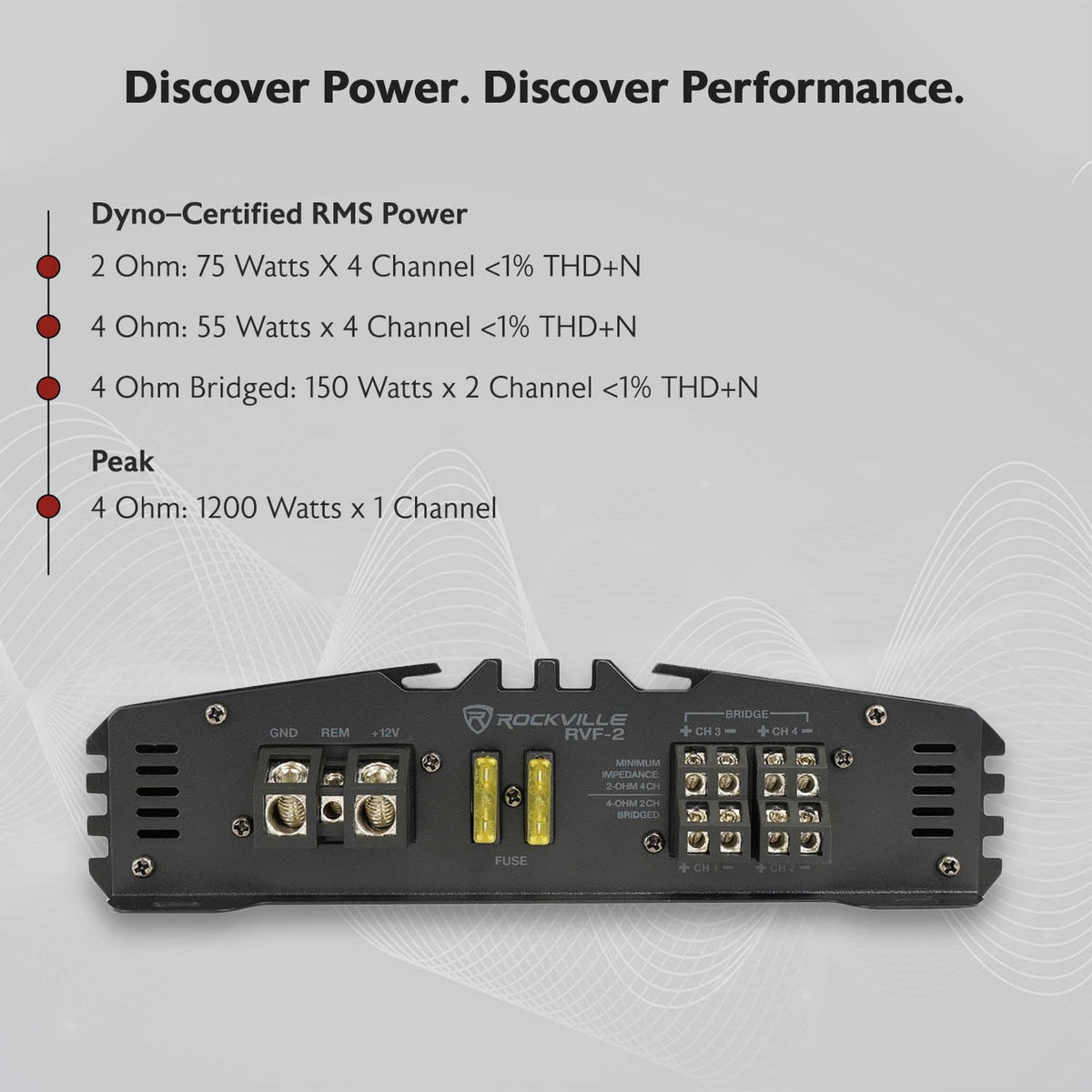 4 Channel Car Stereo Amplifier A53936