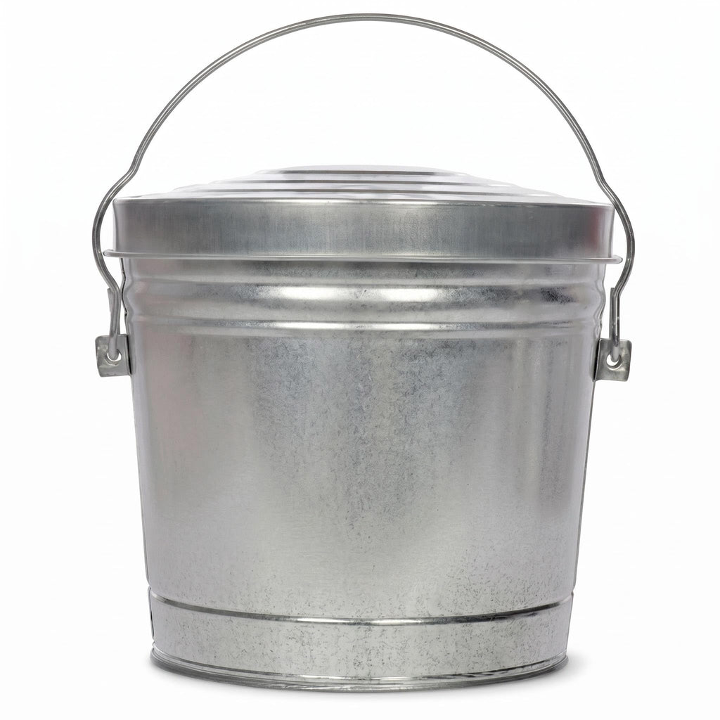 6 Gallon Galvanized Steel Locking Lid Storage Can U1400