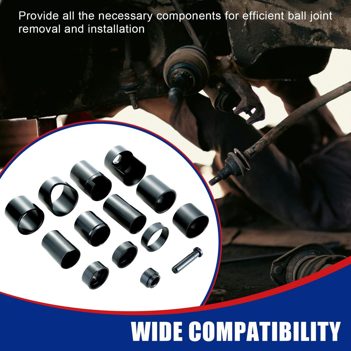 14 Piece Ball Joint Service Adapter Set M7272