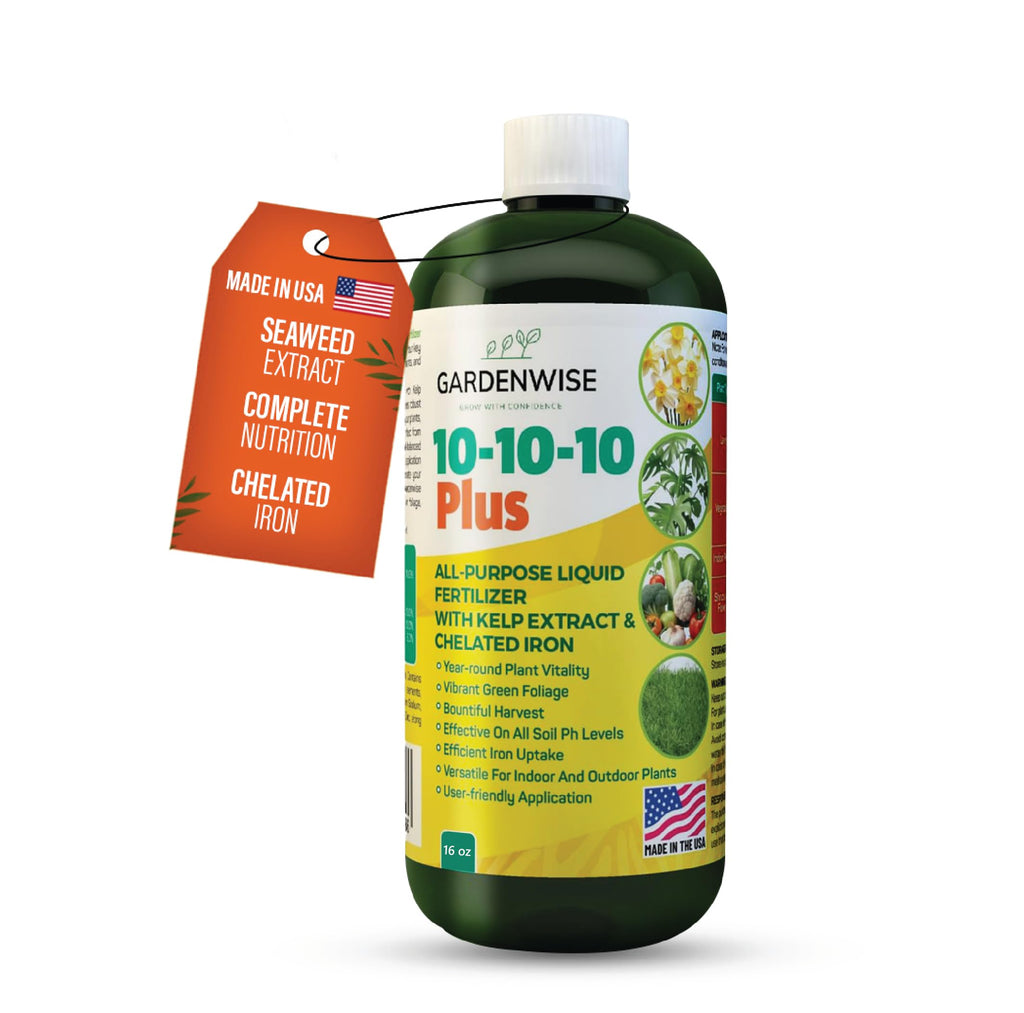 10-10-10 All Purpose Liquid Fertilizer with Seaweed Kelp & Iron 16 oz V588