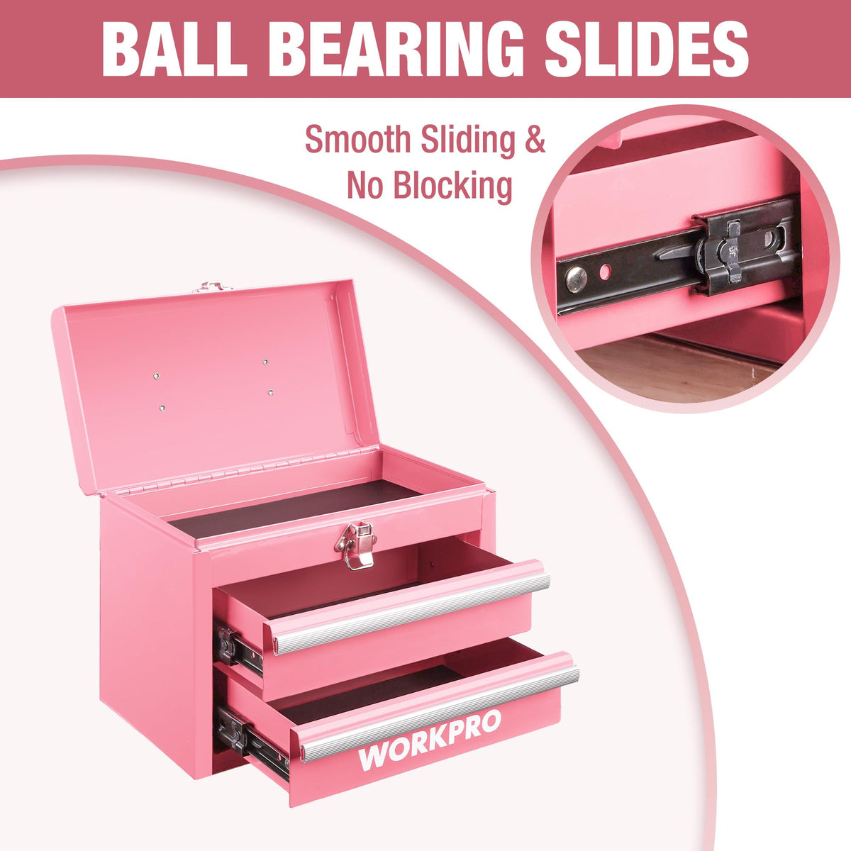 Portable Mini Metal Tool Box with 2 Drawers V796997