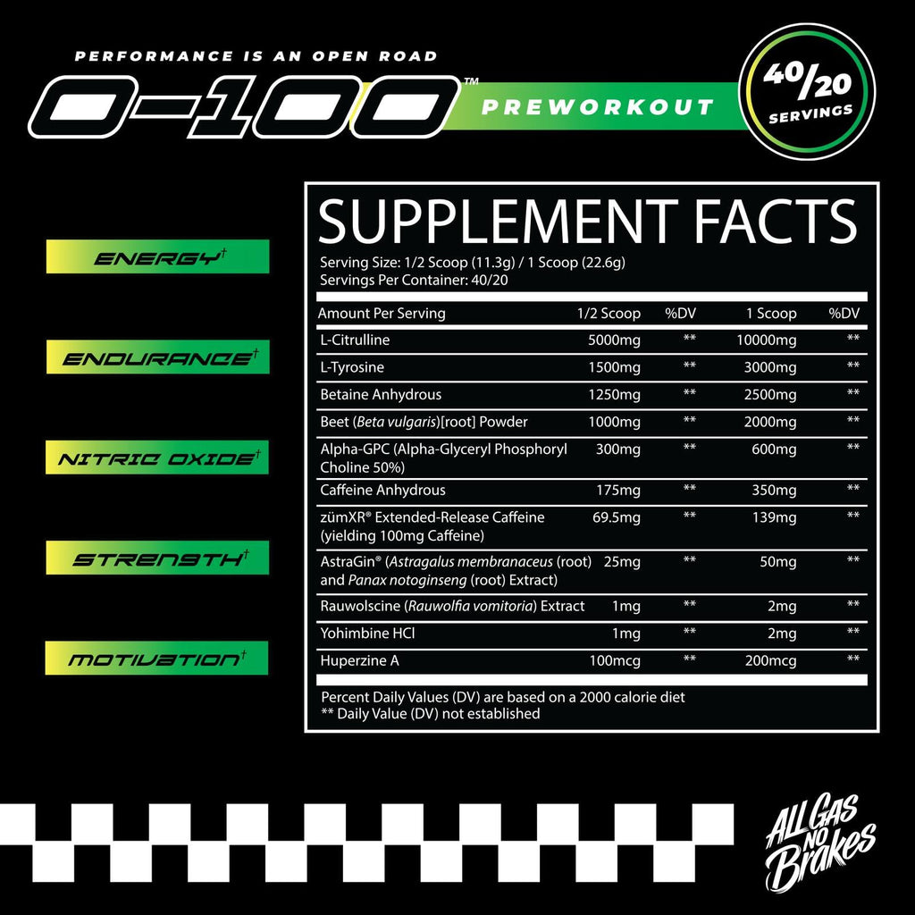 Citrus Tsunami Pre Workout Powder 40/20 Servings T412