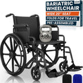 Bariatric Wheelchair 400 lb Heavy Duty 20” Seat I3802