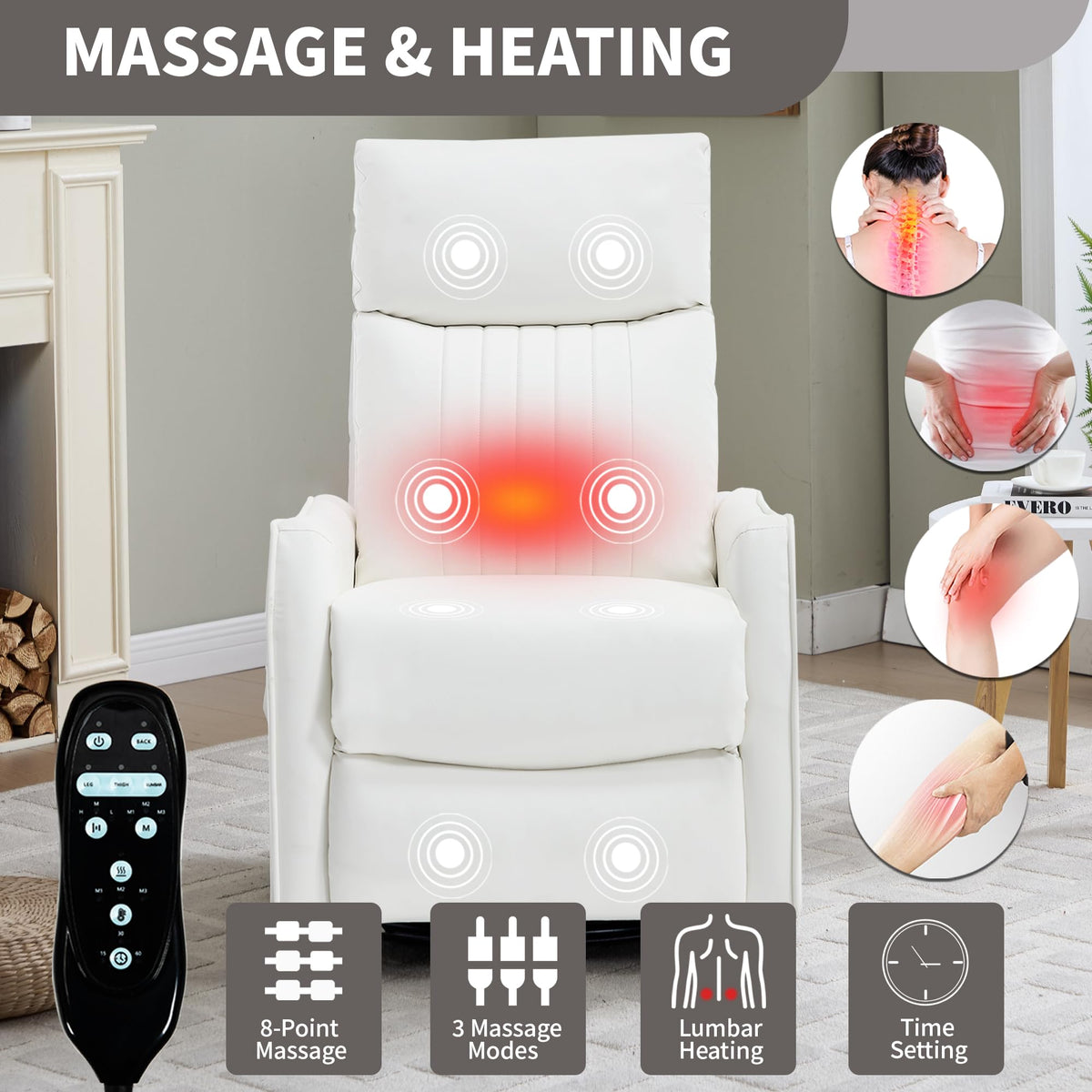 High Back Massage Recliner with Heat Y979