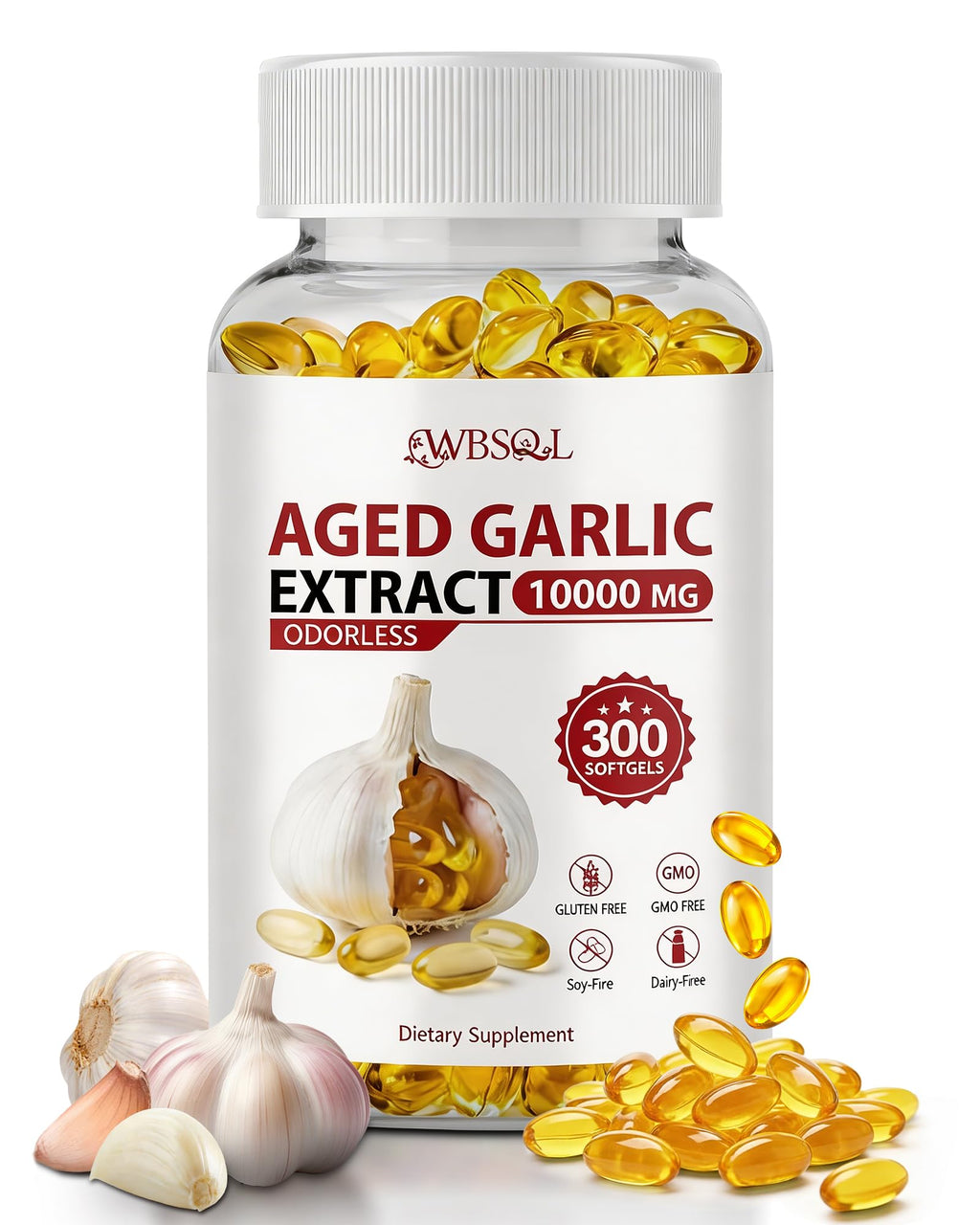 Aged Garlic Extract 10,000 mg 300 Softgels G5222
