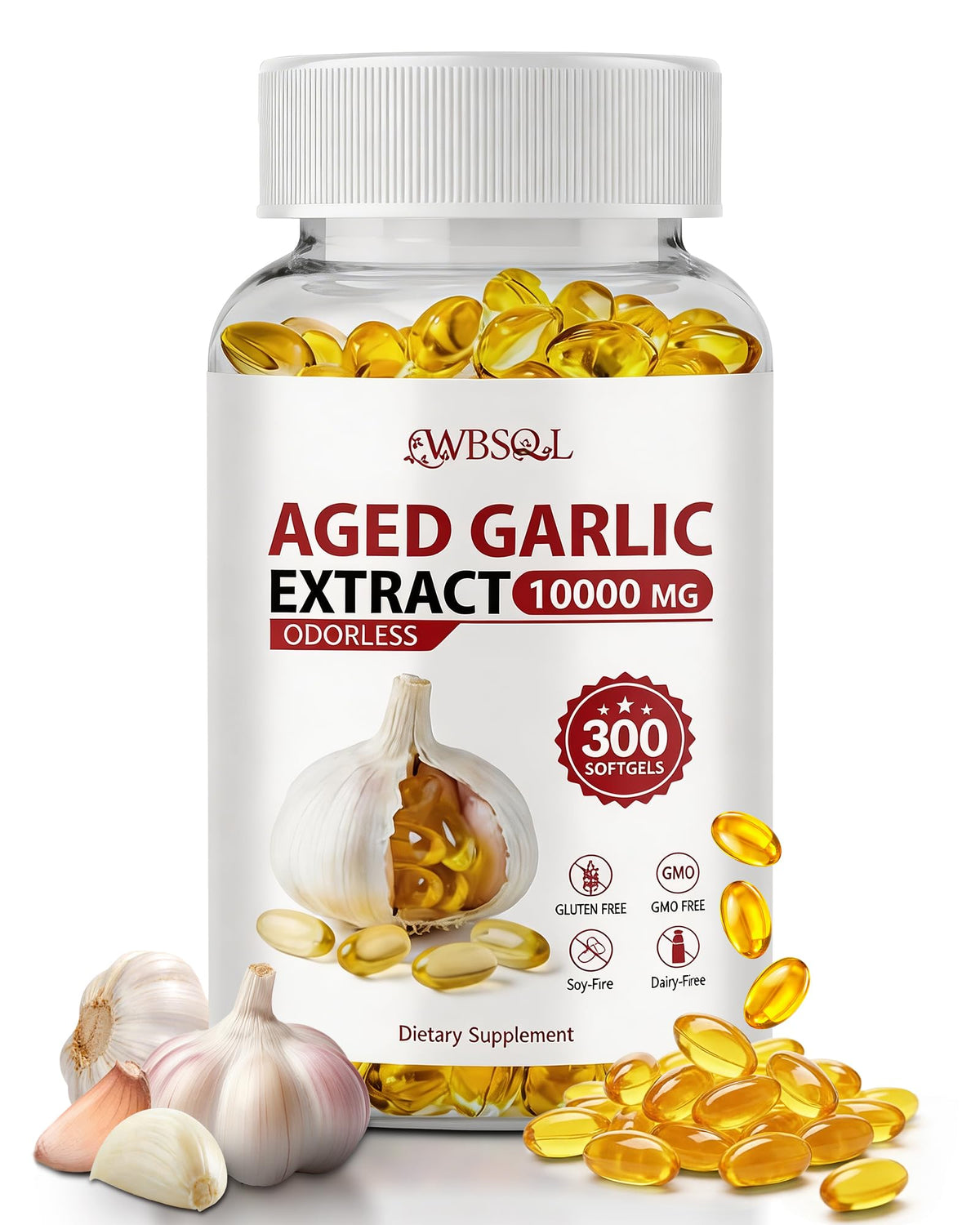 Aged Garlic Extract 10,000 mg 300 Softgels G5222