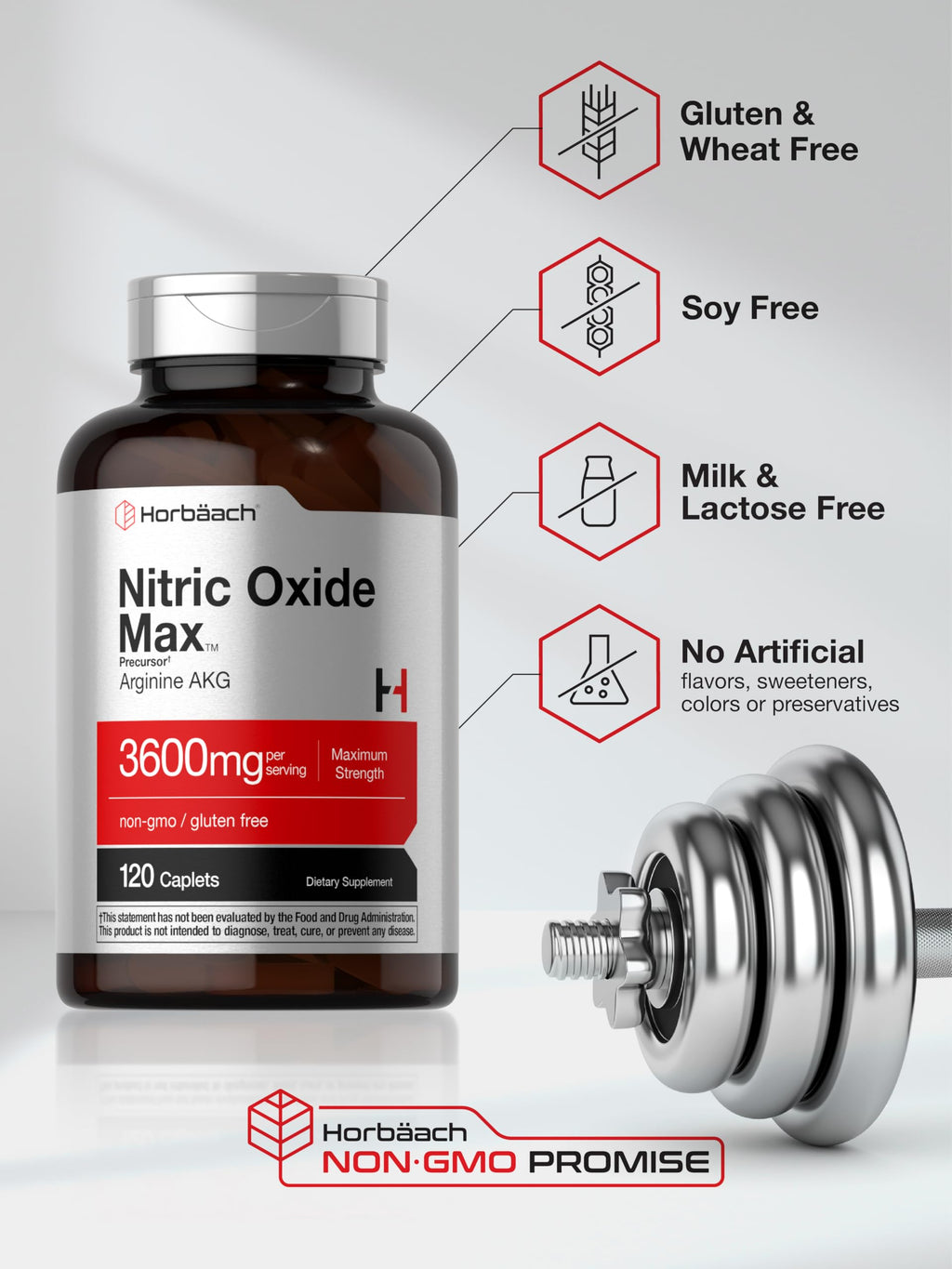 Nitric Oxide 3600mg 120 Caplets U15196