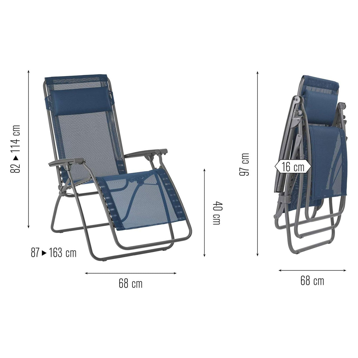 Ocean Blue Zero Gravity Recliner Chair Z581722