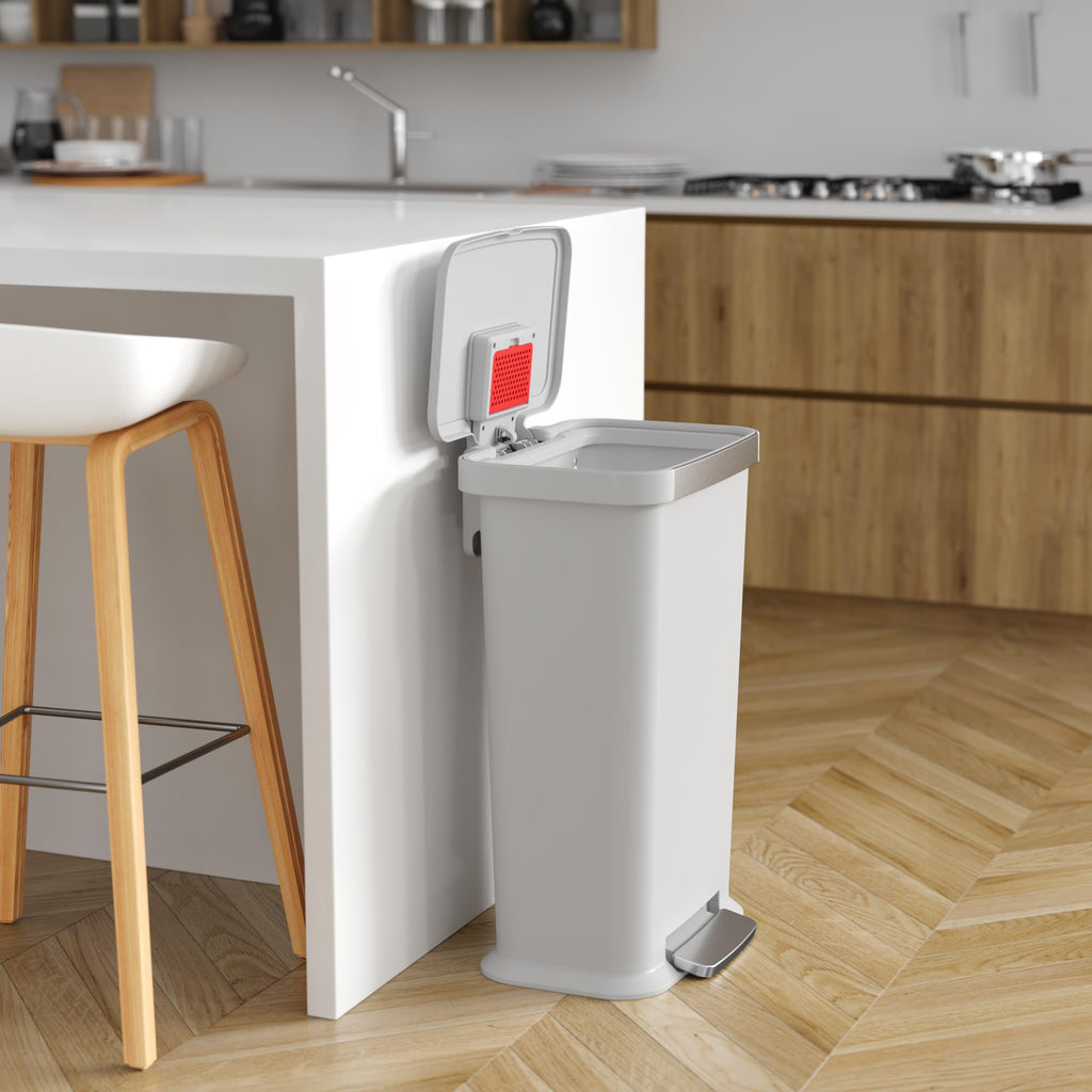 13.2 Gal Step Pedal Kitchen Trash Can with Odor Filter L92253