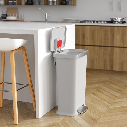 13.2 Gal Step Pedal Kitchen Trash Can with Odor Filter L92253